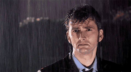 sad david tennant in the rain
